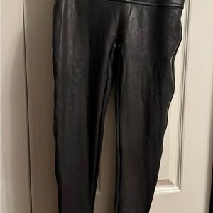 SPANX Jet Black Faux Leather Leggings